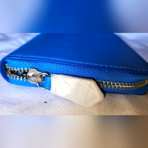 NWOT Vera Bradley Coastal Blue faux leather accordion wallet - Picture 6 of 8